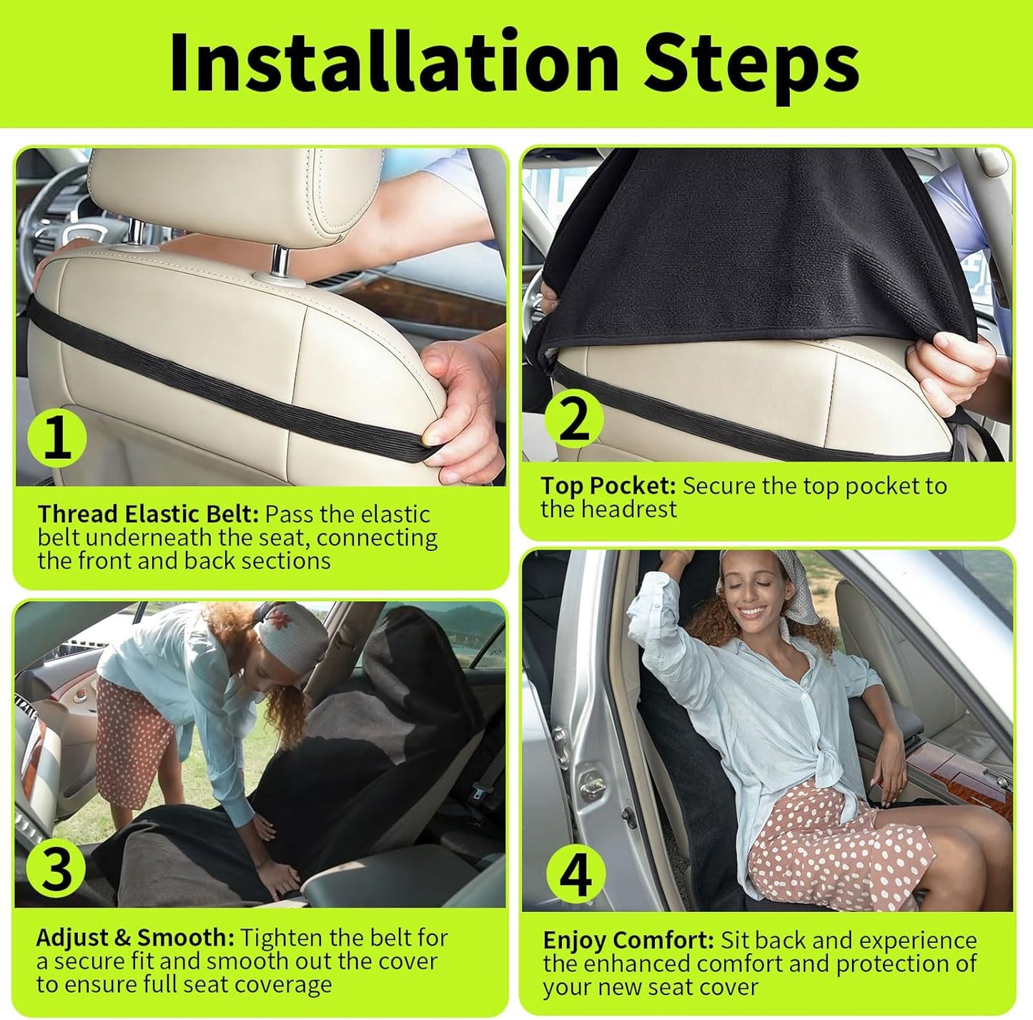 Towel Waterproof Car Seat Cover Beige for Trucks SUV Fitness Athletes Pets Gym and Water Sport