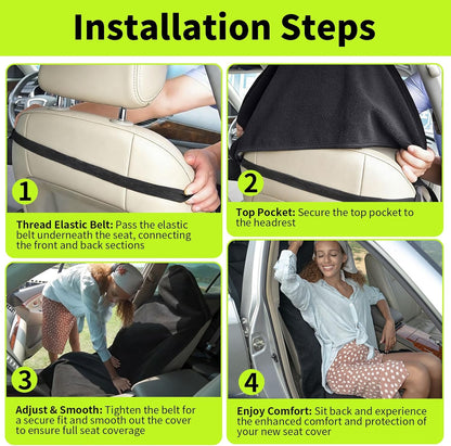 Towel Waterproof Car Seat Cover Beige for Trucks SUV Fitness Athletes Pets Gym and Water Sport