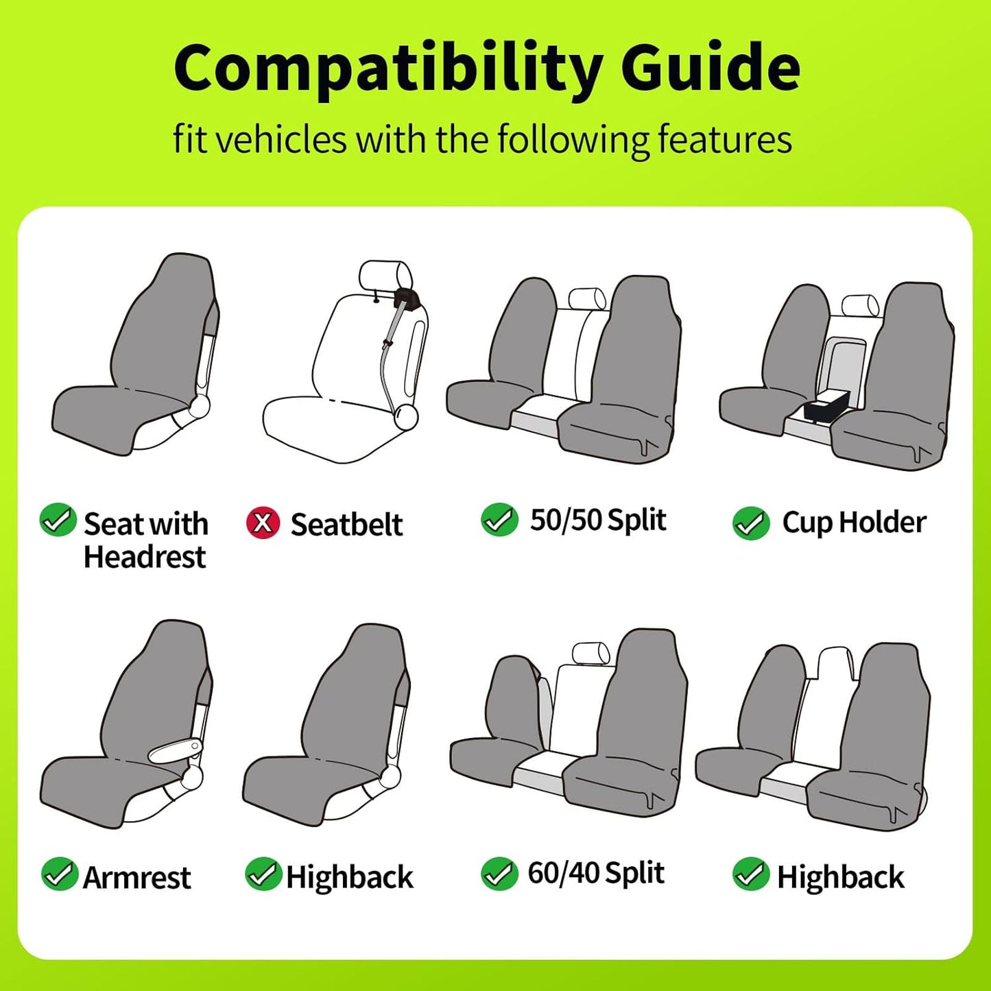 Towel Waterproof Car Seat Cover Beige for Trucks SUV Fitness Athletes Pets Gym and Water Sport