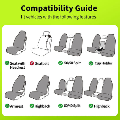 Towel Waterproof Car Seat Cover Beige for Trucks SUV Fitness Athletes Pets Gym and Water Sport